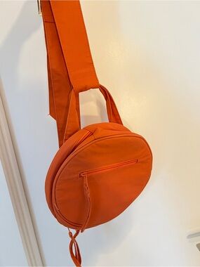Orange Round Crossbody Bag - Men